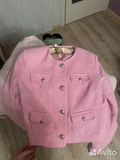 Костюм бу розовый zarina