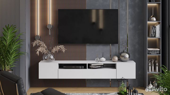 Тумба под тв парящая Денвер 2м