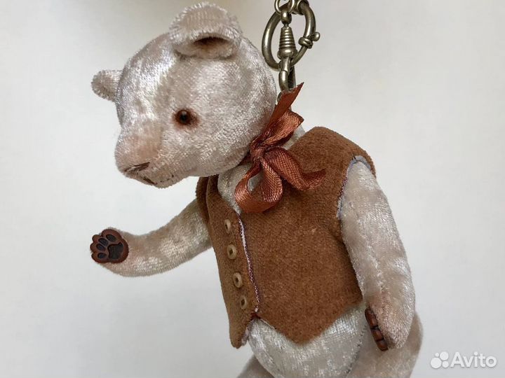 Мишка тедди брелок ручной работы