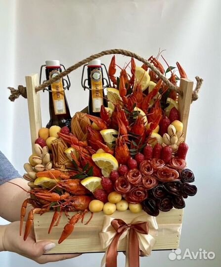 Съедобный букет с раками, крабами /подарок мужчине