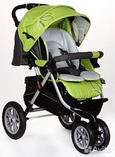 Прогулочная коляска Capella S-901 WF - лайм+серый