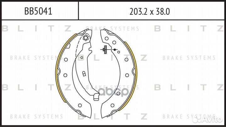 Колодки барабанные к-кт 'BB5041 Blitz
