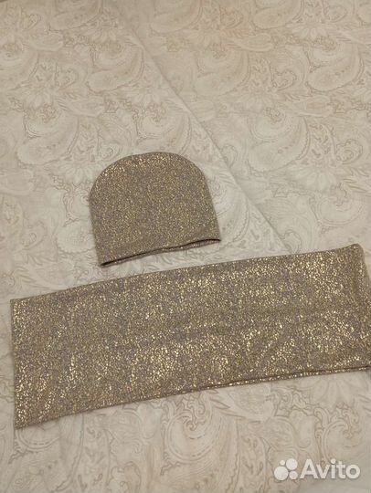 Шапка и шарф женски набор