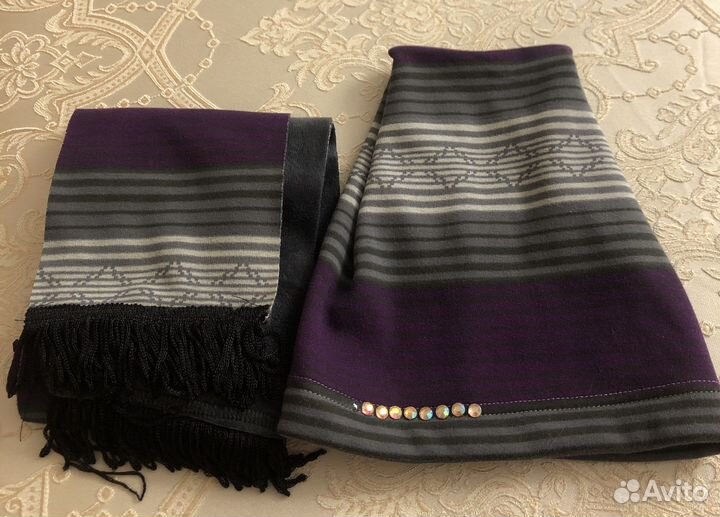 Шапка с шарфом