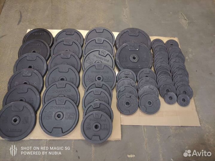 Блины диски для штанги и гантели domyos