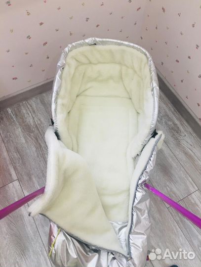 Детские санки коляска с колесами