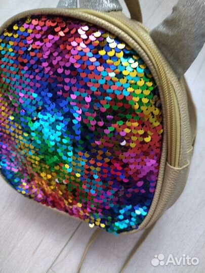 Рюкзак детский новый с пайетками единорог