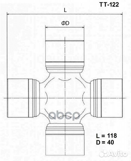 Крестовина карданного вала toyo TT122 toyo