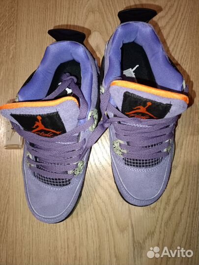 Кроссовки Jordan 4 фиолетовые Найк Аир Джордан