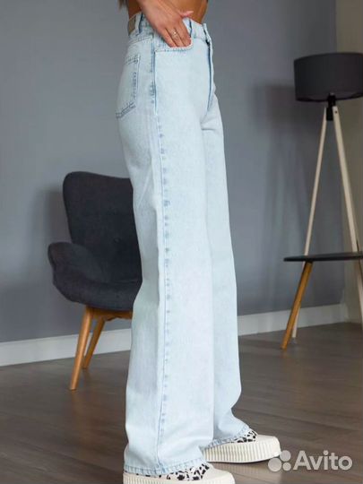 Джинсы женские широкие 44