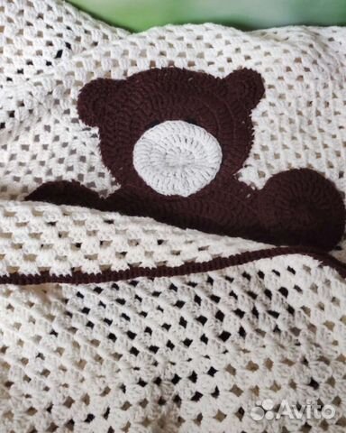 Плед детский вязаный ручная работа