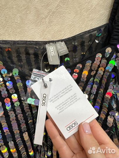 Нарядная коыта с паетками ASOS S