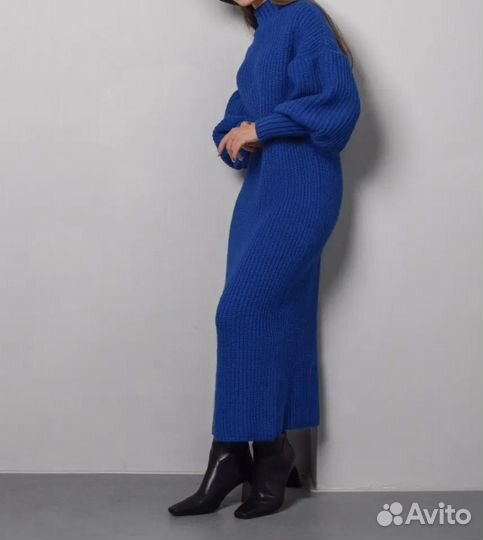 Платье длинное шестяное one size