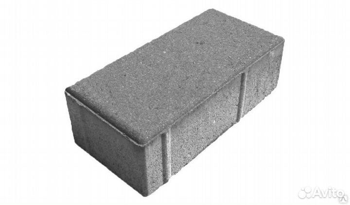 Тротуарная плитка 100х200х60 мм серая в наличии