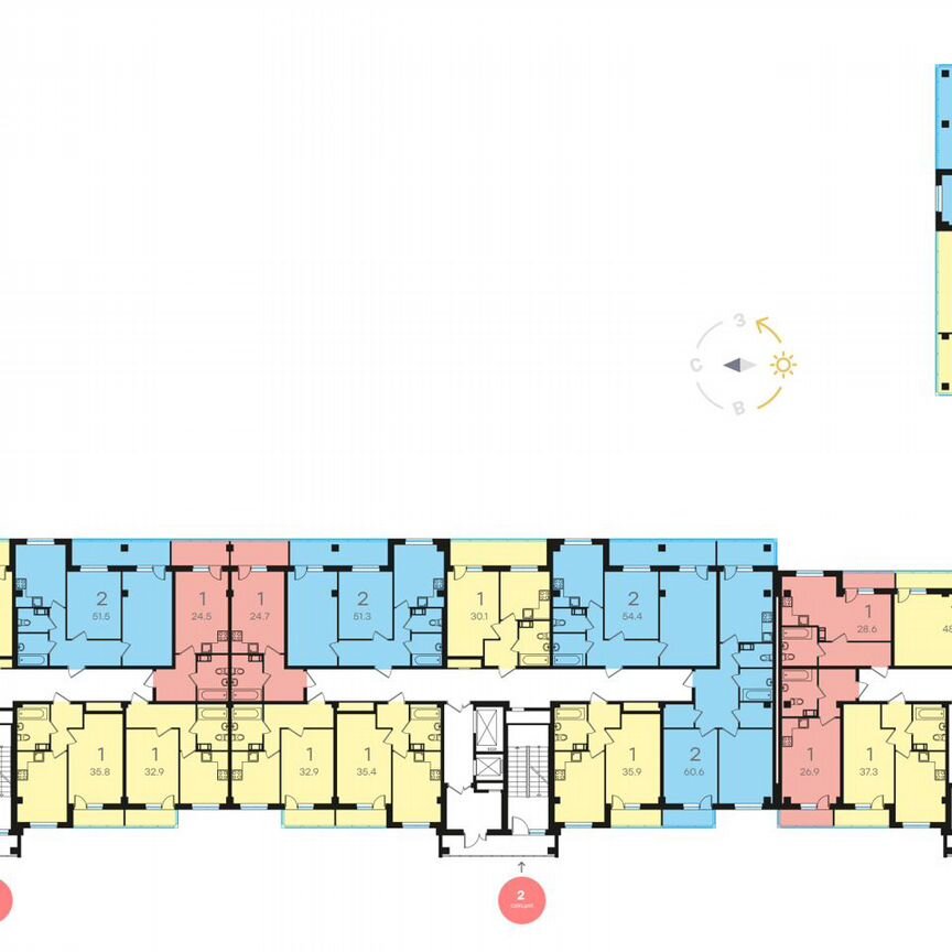 1-к. квартира, 50,9 м², 11/15 эт.