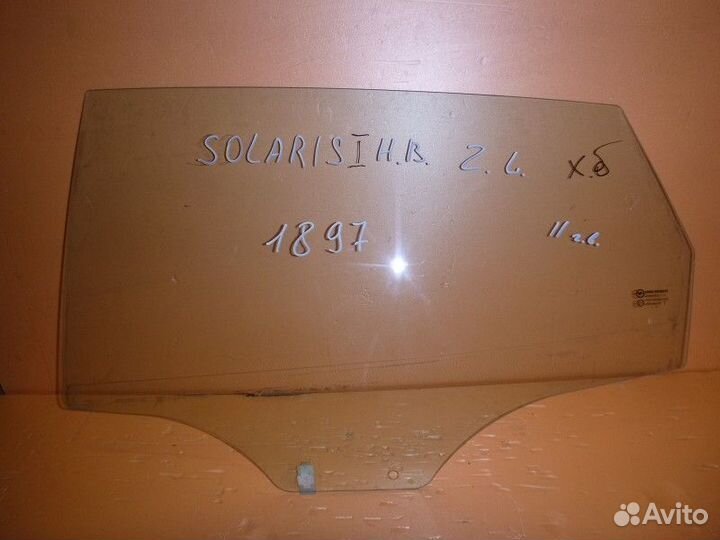 Стекло двери задней левой hyundai solaris 2010