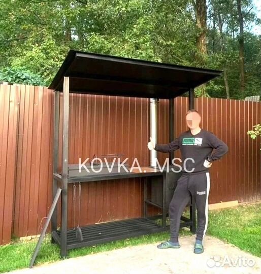 Мангал с крышей