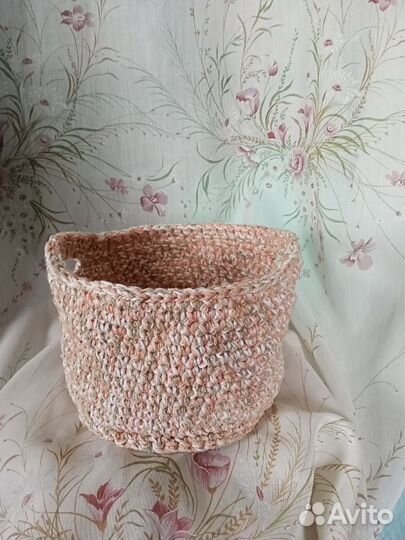 Вязанные корзинки