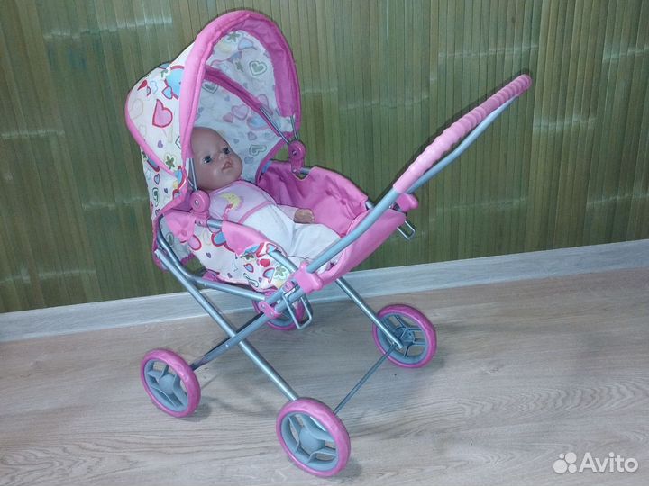 Коляска кукольная и кукла Беби Анабель