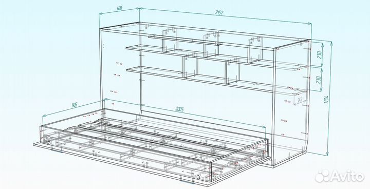 Шкаф кровать трансформер в рассрочку