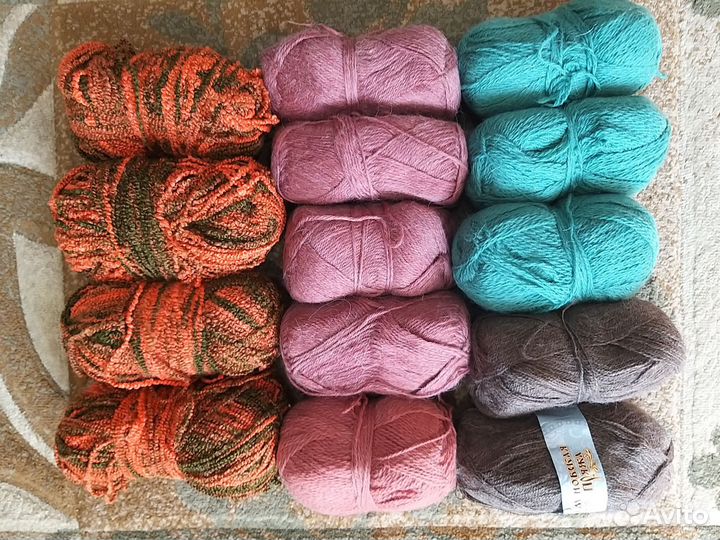 Пряжа для вязания шерсть 100