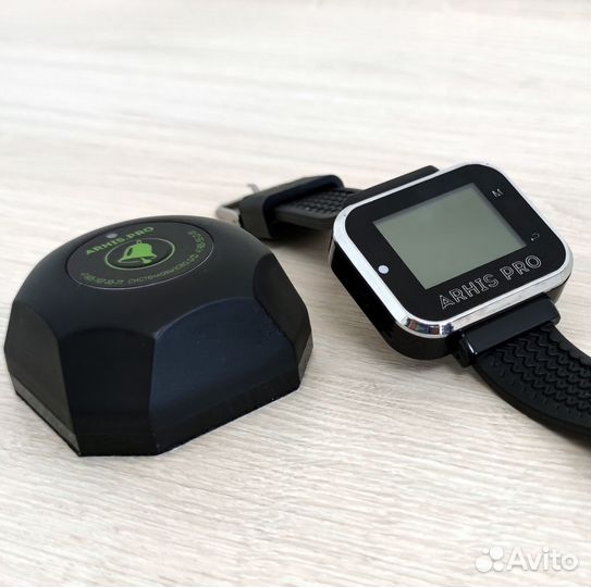 Кнопка вызова официанта модель Бургер с часами