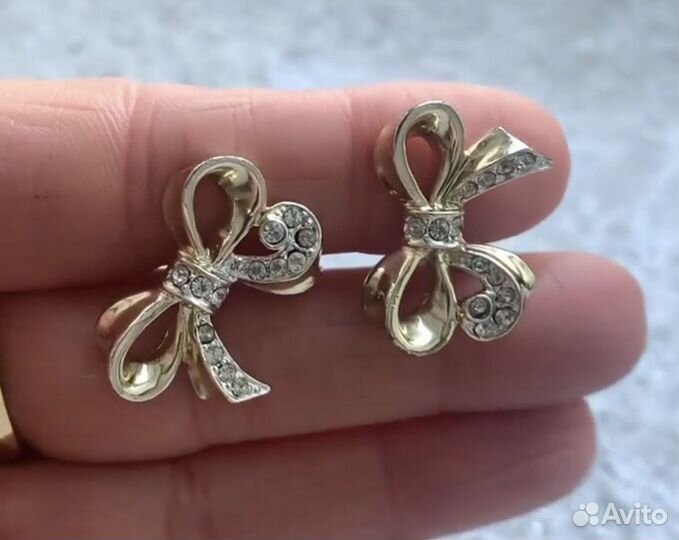 Винтажные серьги клипсы