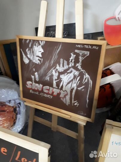 Штендер для мела, односторонний 60х90 см + мел