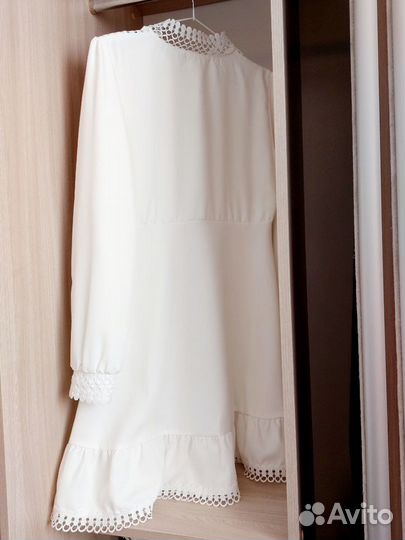 Белое кружевное платье женское летнее нарядное пра