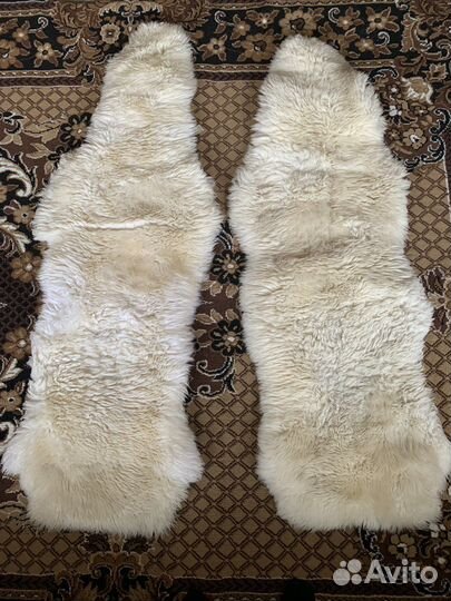 Чехлы из овчины с длинным ворсом (белые)