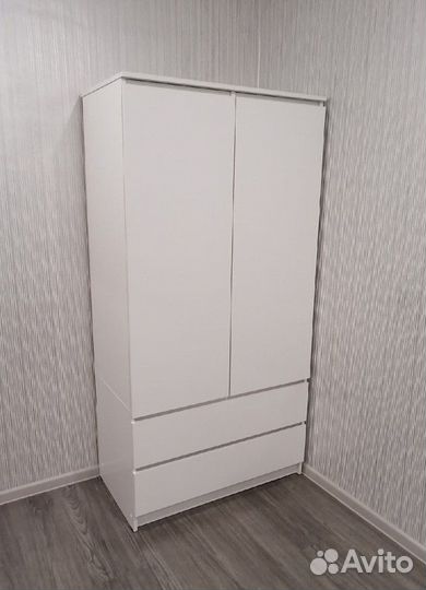 Шкаф Мори 2-х створчатый мш 900 белый