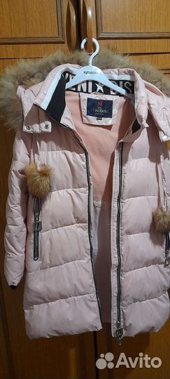 Пуховик для девочки 140