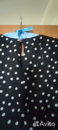 Платье женское xs(40-42) чёрное в горох шифон