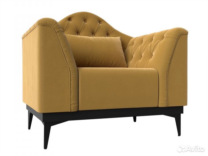 Кресло Флорида, микровельвет, желтый. Москва и мо