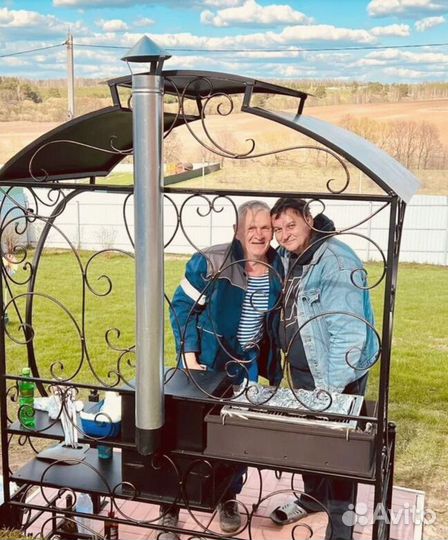 Мангал с крышей