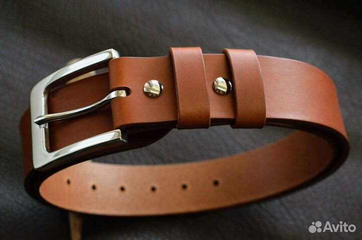 Кожаный Ремень ручной работы