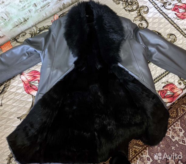 Кожаная турецкая дубленка мужская натуральная