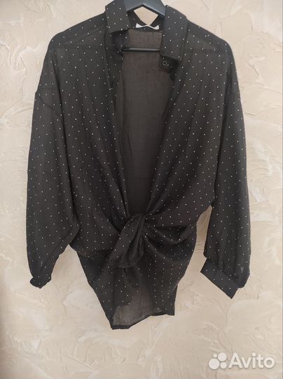 Рубашка со стразами