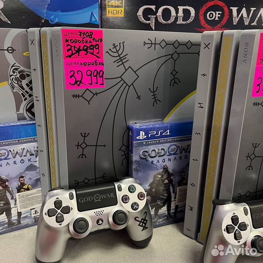 PS4 PRO God of war edition + диск Gow 3