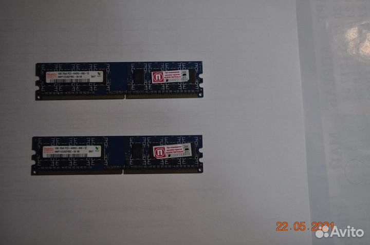 Модуль оперативной памяти Hynix DDR2 800 dimm 1Gb