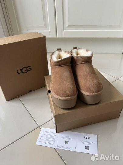 Угги жен Ugg Classic Ultra Mini Platform Chestnut