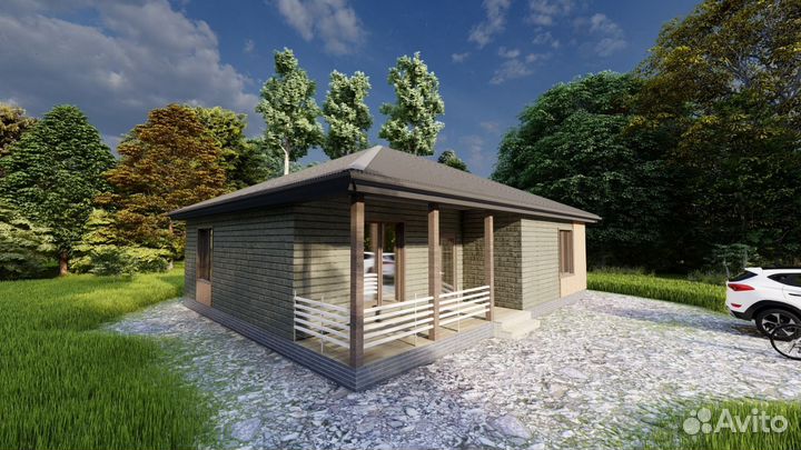 3D Визуализация проектов дома, бани, а-фрейм, барн