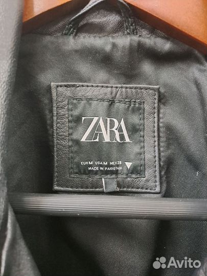 Куртка косуха натуральная кожа Zara