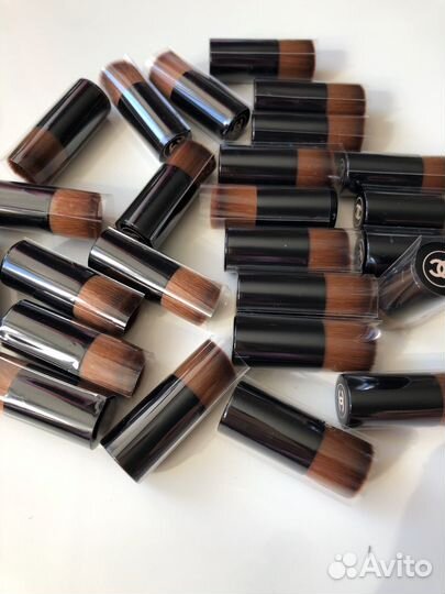 Мини кисть chanel для лица, тон, пудра, румяна