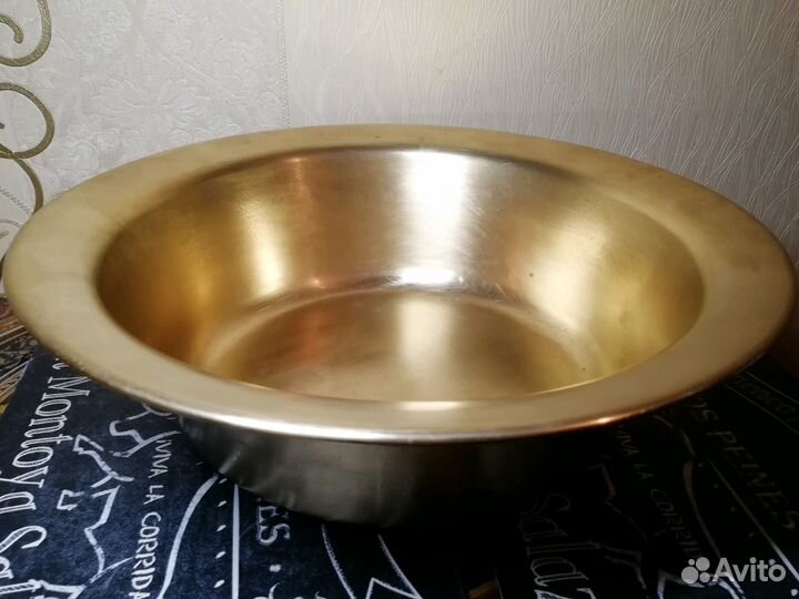 Таз медный, латунный ссср. (новый) Клеймо