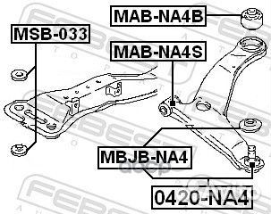 Сайлентблок MAB-NA4B MAB-NA4B Febest