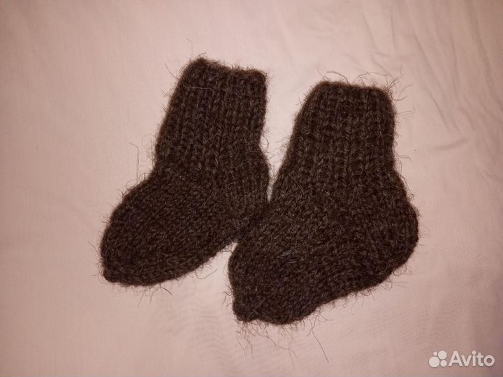 Носки вязанные для новорожденных (ручная работа)