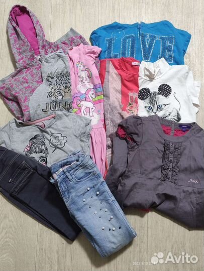 Вещи пакетом на девочку 122-128