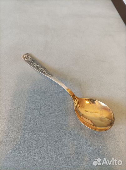 Столовые ложки мельхиор с позолотой СССР