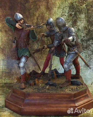 Диорама, солдатик оловянная миниатюра